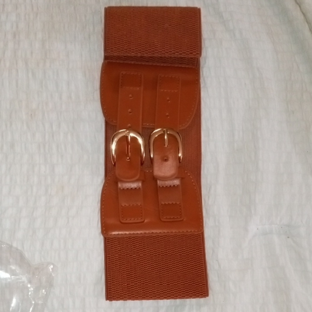 Brown Double Buckle Women's Belt